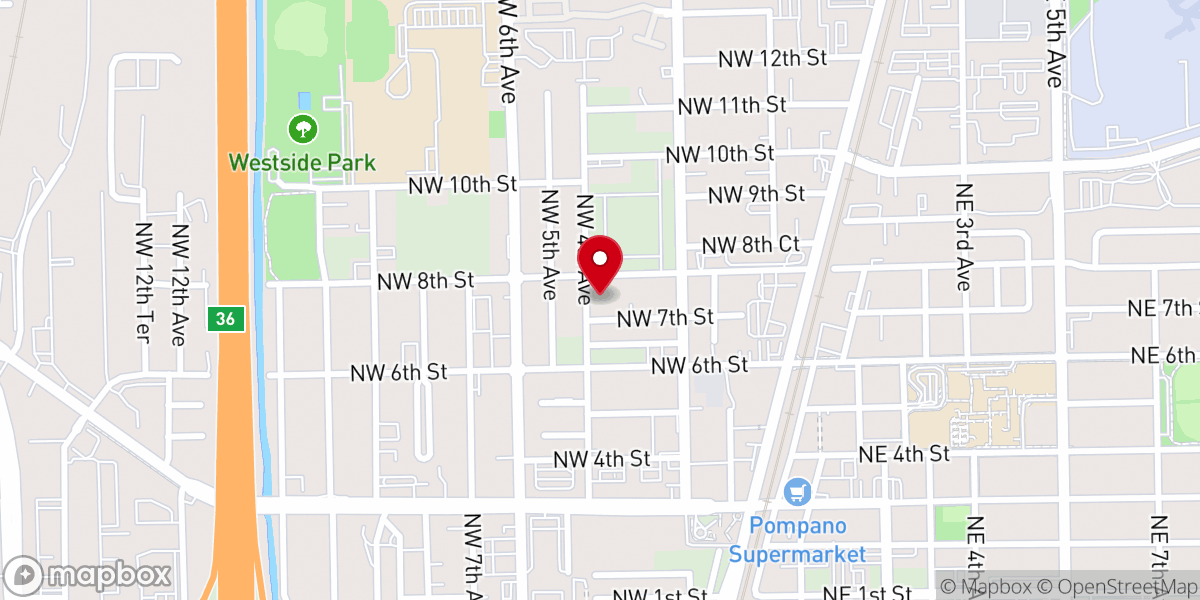 Map showing location of Mount Zion Missionary Baptist Church