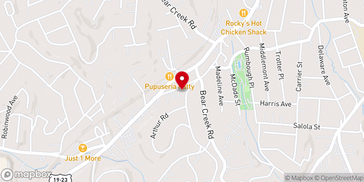 Map showing location of St George's Episcopal Church