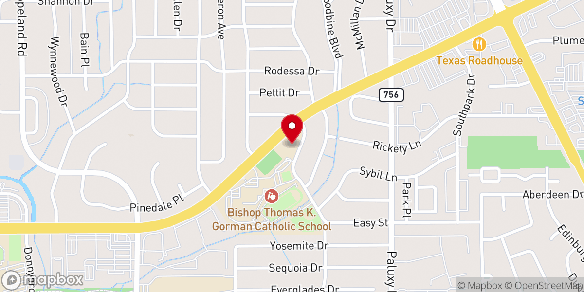 Map showing location of Chapel of Sts. Peter and Paul