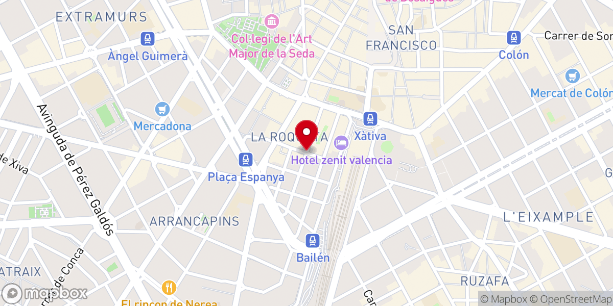Map showing location of Falla convento Jerusalén, Valencia