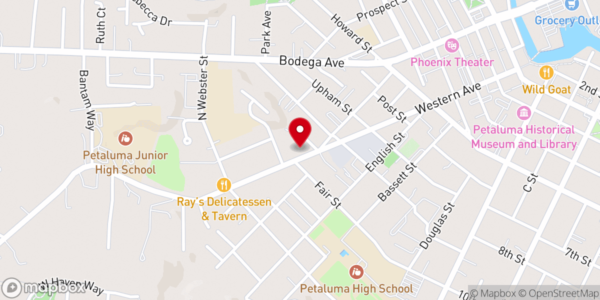 Map showing location of Congregational B'nai Israel
