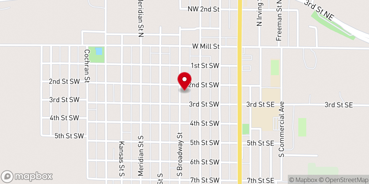 Map showing location of Christian Church