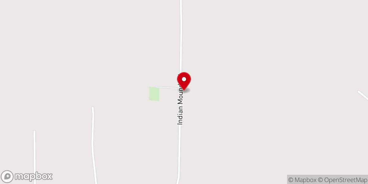 Map showing location of Indian Mound Missionary Baptist Church