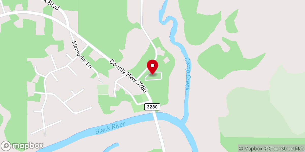 Map showing location of Up The Creek RV Resort