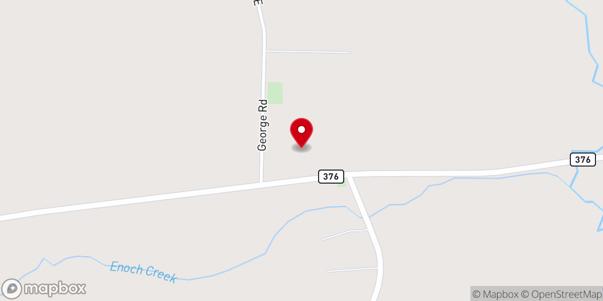 Map showing location of Enoch Creek Church