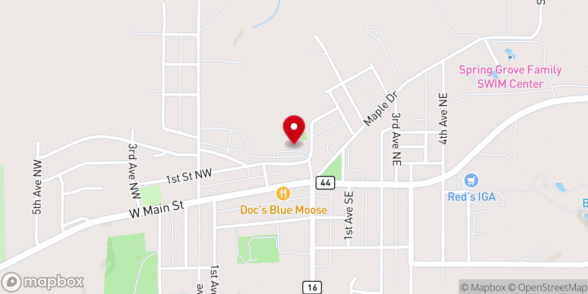 Map showing location of Spring Grove Fest Building