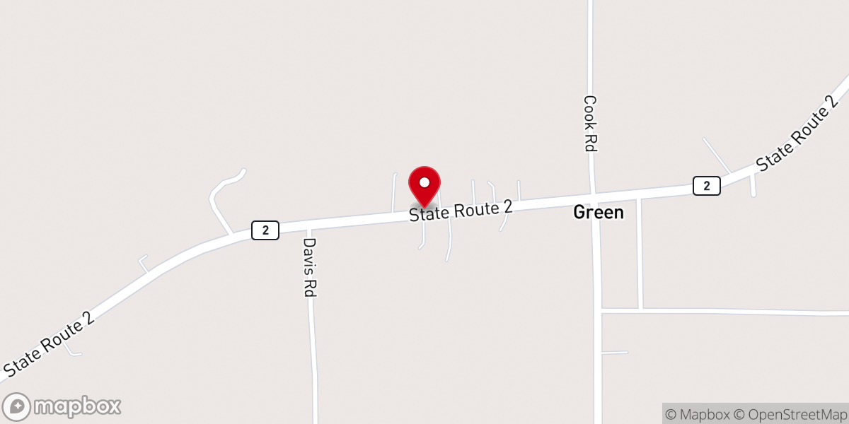 Map showing location of Green Chapel