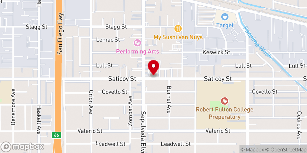 Map showing location of El Buen Pastor