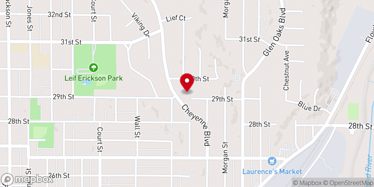 Map showing location of Northside Alliance Church