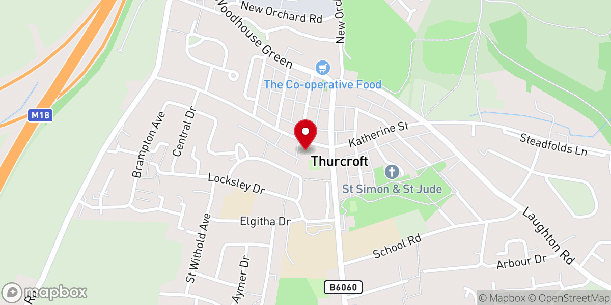 Map showing location of Restoration Church Rotherham