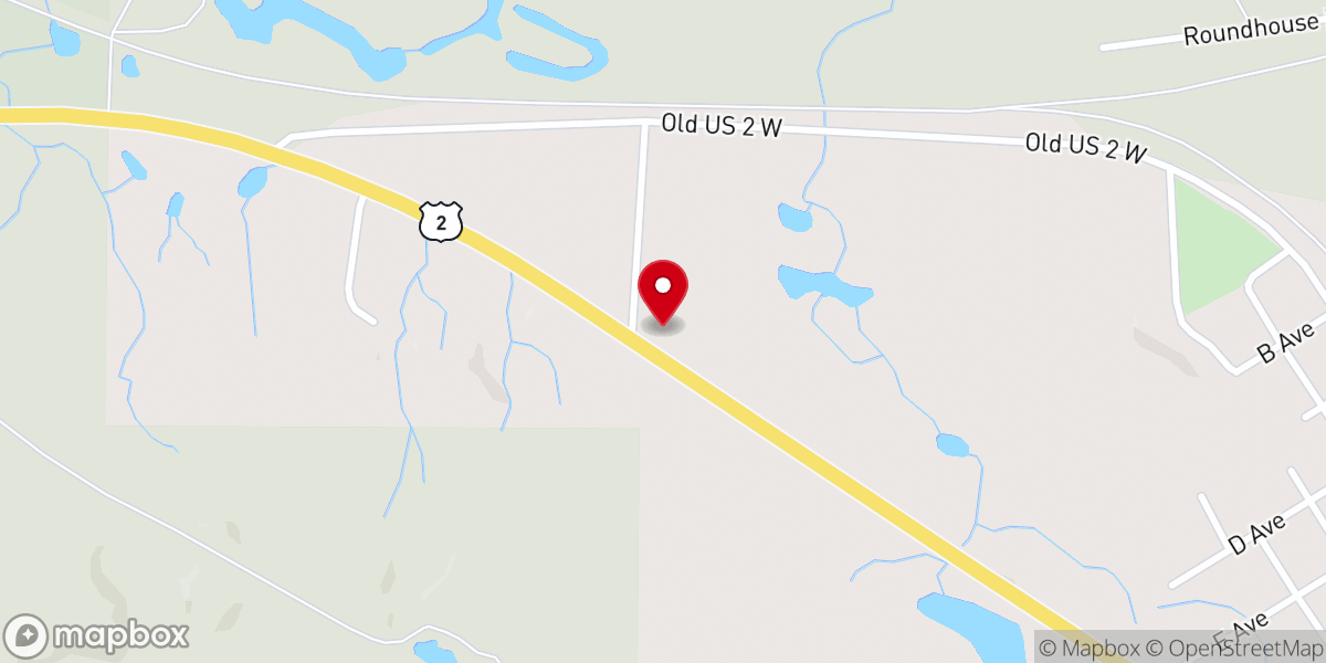 Map showing location of Watersmeet Bible Church