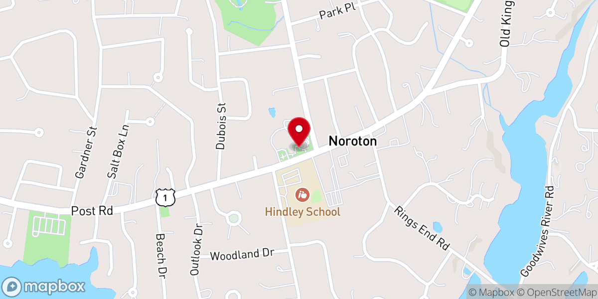 Map showing location of Noroton Presbyterian Church