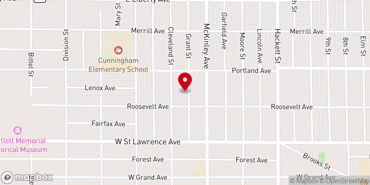 Map showing location of St Thomas Hispanic Ministry