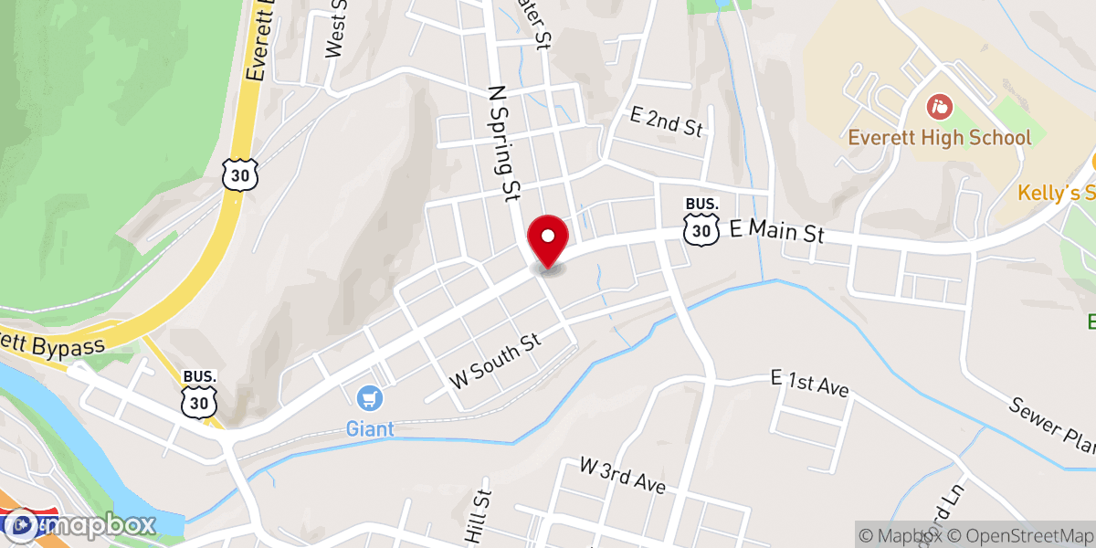 Map showing location of Everett Lions Club