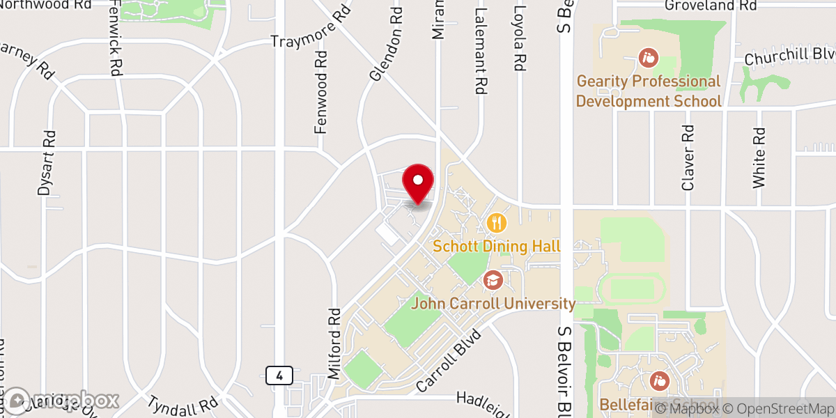 Map showing location of Church of the Gesu