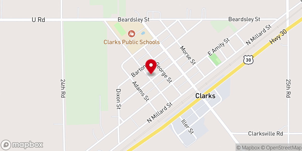 Map showing location of First Congregational Church