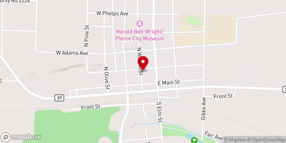 Map showing location of First Congregational UCC