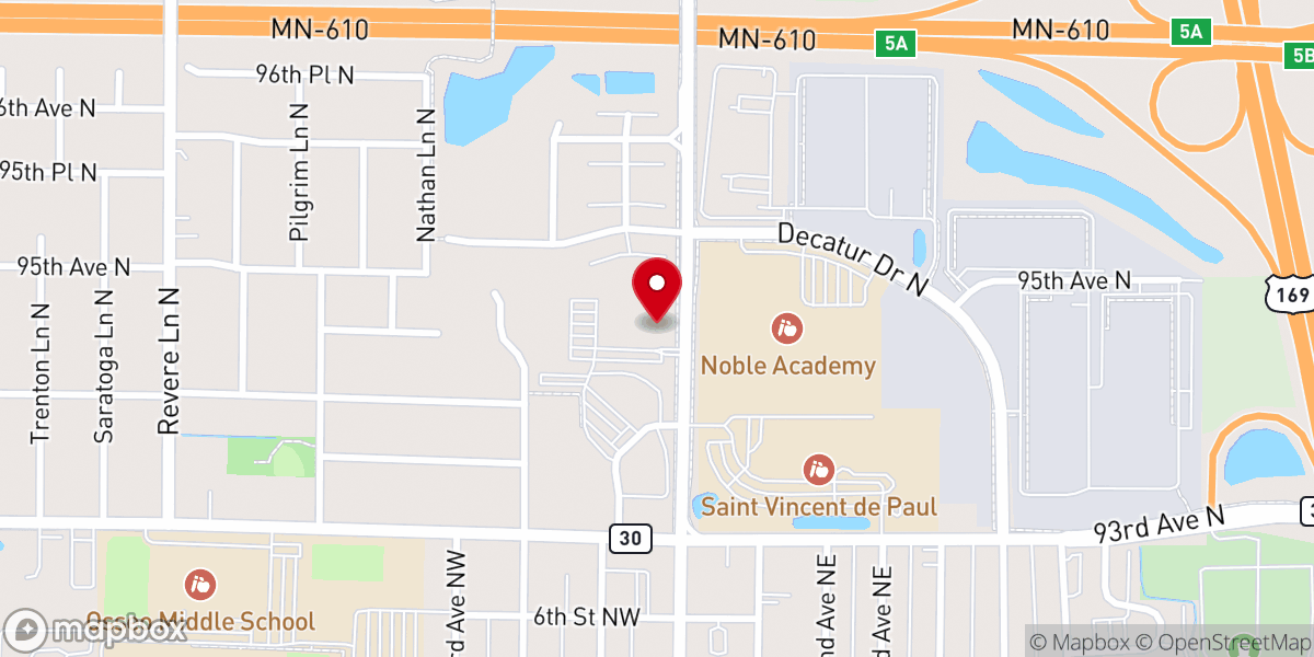 Map showing location of Advent Lutheran Church