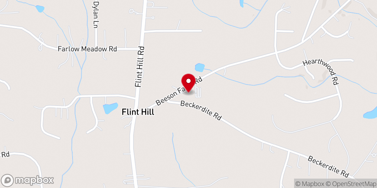 Map showing location of Caraway Baptist Church