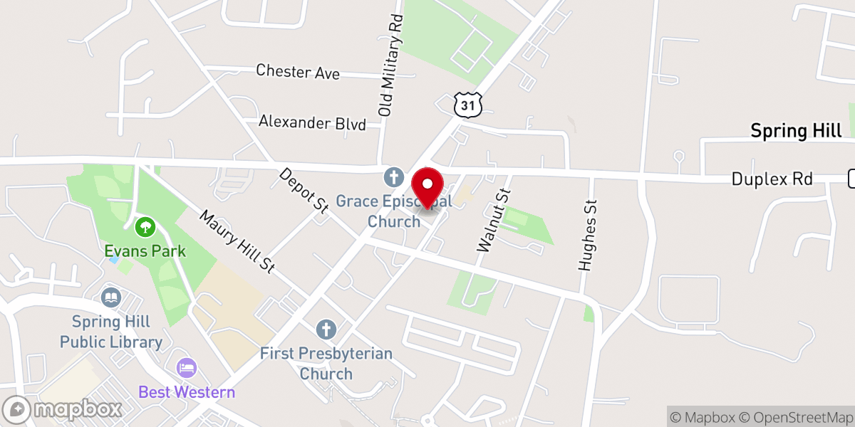 Map showing location of Port Royal Church of Christ