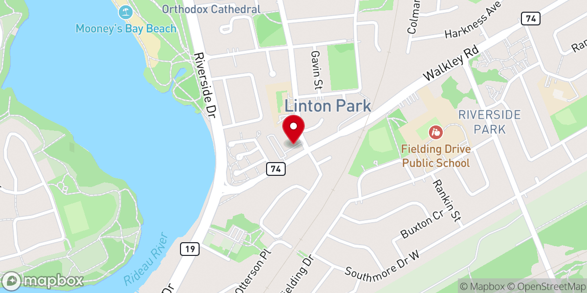 Map showing location of Holy Cross Parish