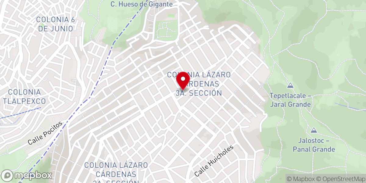 Map showing location of Parroquia Nuestra Señora De Zapopan