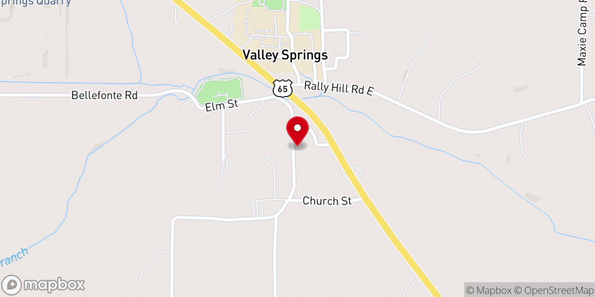 Map showing location of The Chapel in the Valley