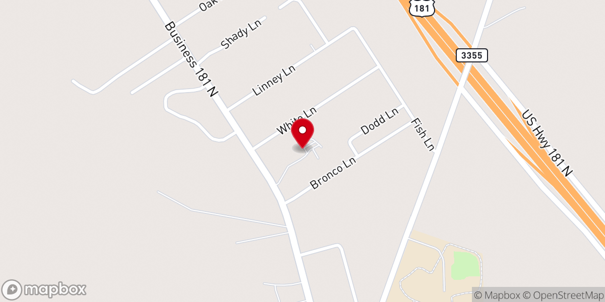 Map showing location of New Hope Christian Church