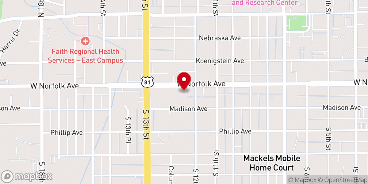 Map showing location of Home For Funerals