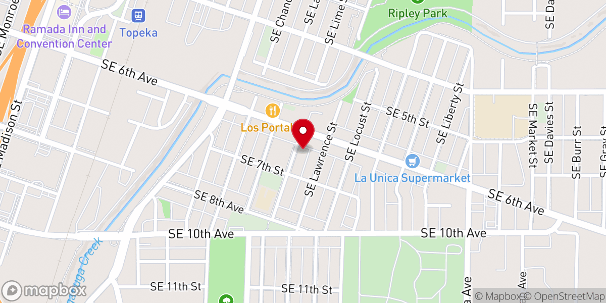 Map showing location of Mount Carmel Missionary Baptist Church