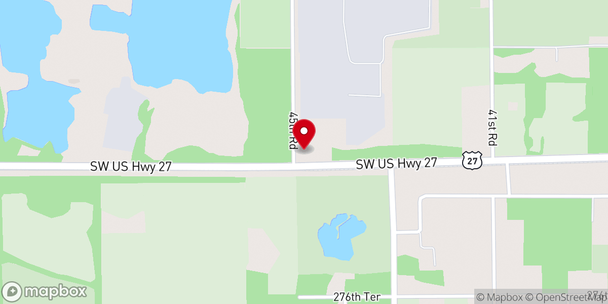 Map showing location of Burlington-Santa Fe Church of Christ