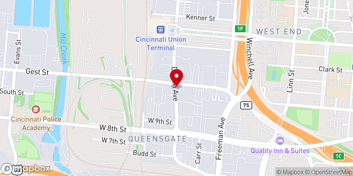 Map showing location of Enneagram Center of the Ohio Valley Inc