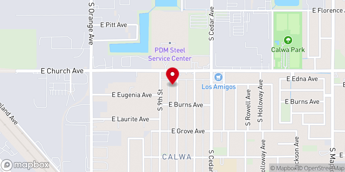 Map showing location of United Apostolic Church