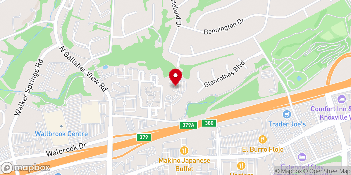 Map showing location of West End Church of Christ