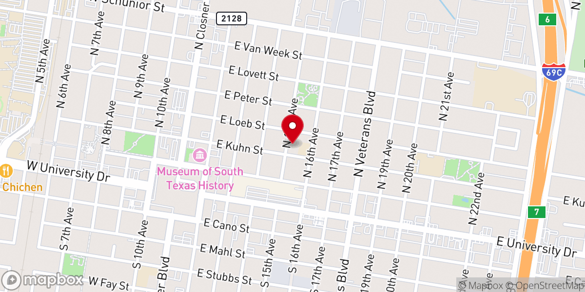 Map showing location of Sacred Heart Religious Ed Office