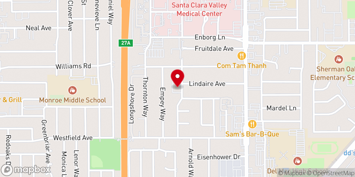 Map showing location of United Methodist Church of Santa Clara Valley