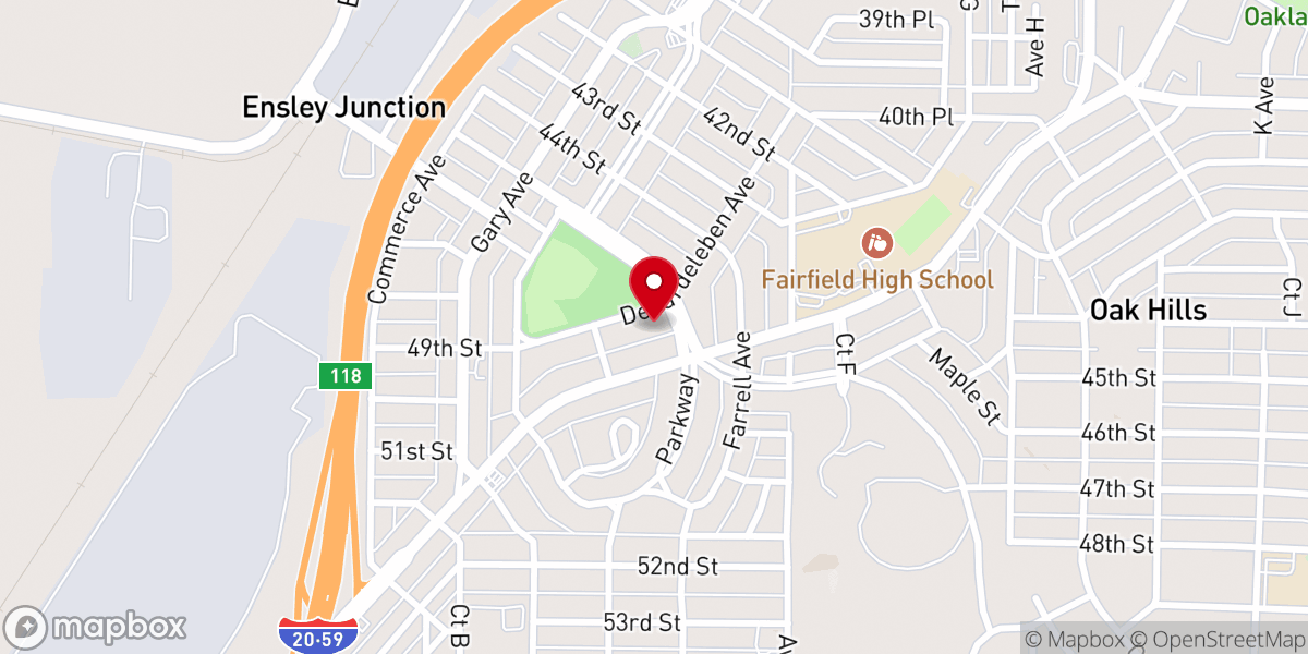 Map showing location of Christ Episcopal Church