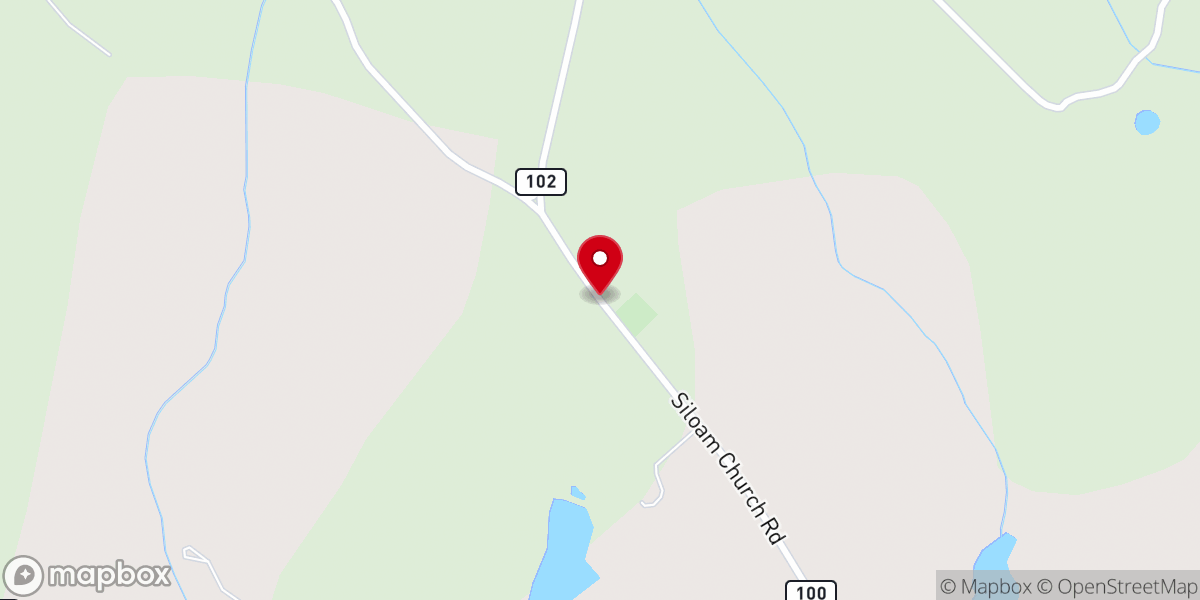 Map showing location of Siloam Baptist Church