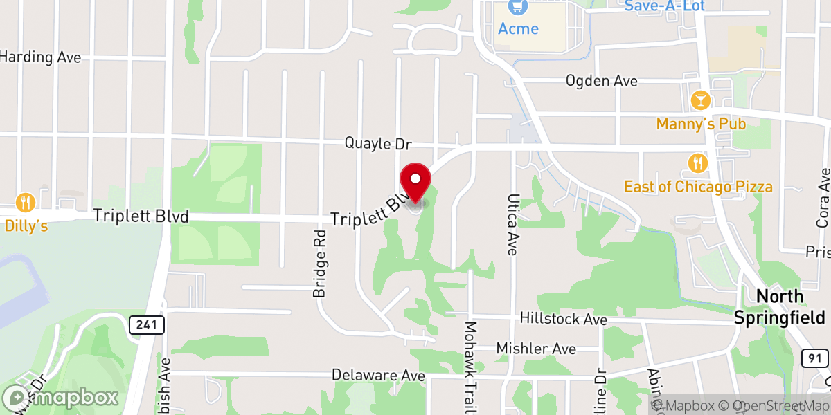 Map showing location of Firelands Church