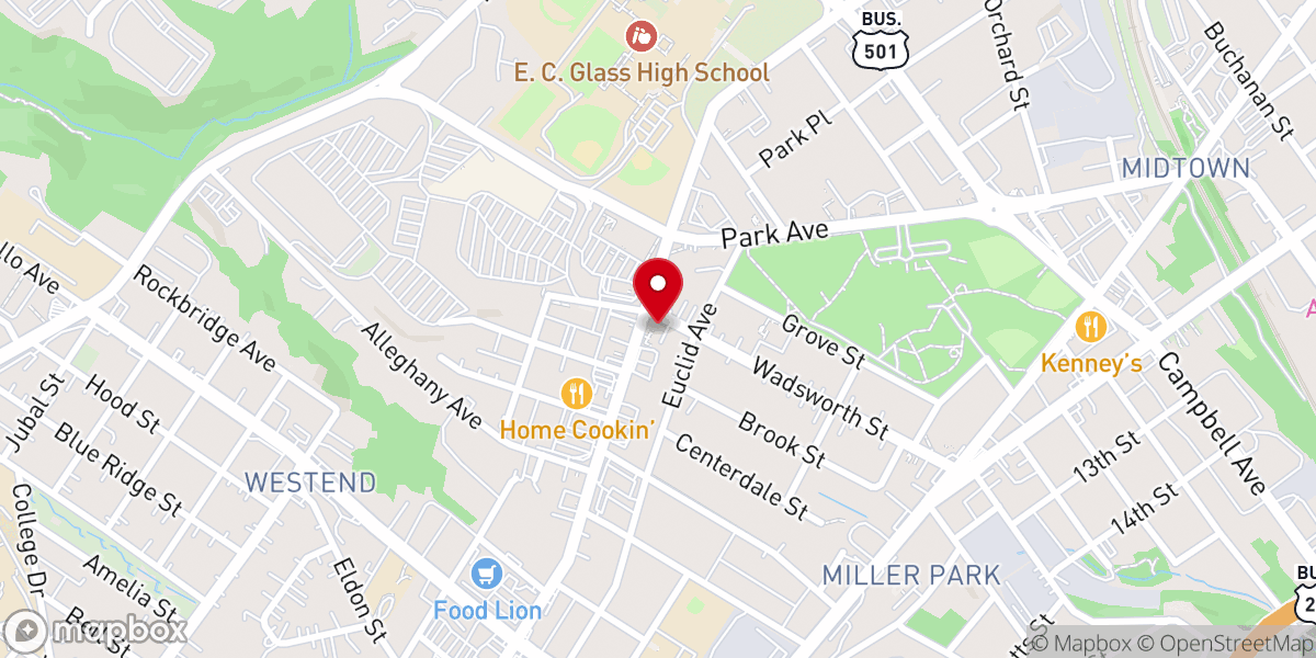 Map showing location of Hill City Community Church (HC3)