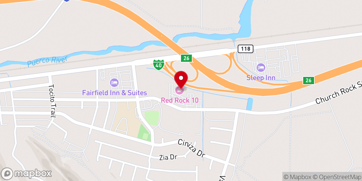 Map showing location of Red Rock 10 - Allen Theatres