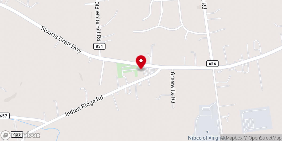 Map showing location of Calvary United Methodist Church