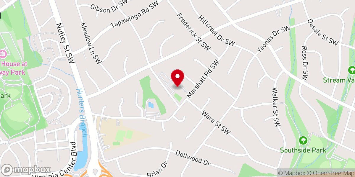 Map showing location of Chinese Christian Church of Virginia