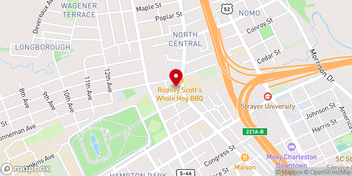 Map showing location of Hampton Park Baptist Church
