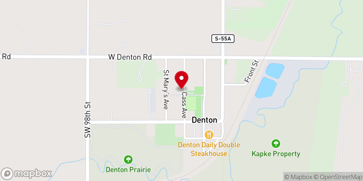 Map showing location of Saint Mary's Catholic Church, Denton
