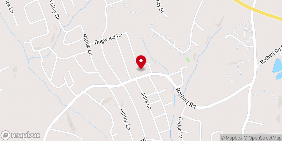 Map showing location of Toccoa Assembly of God