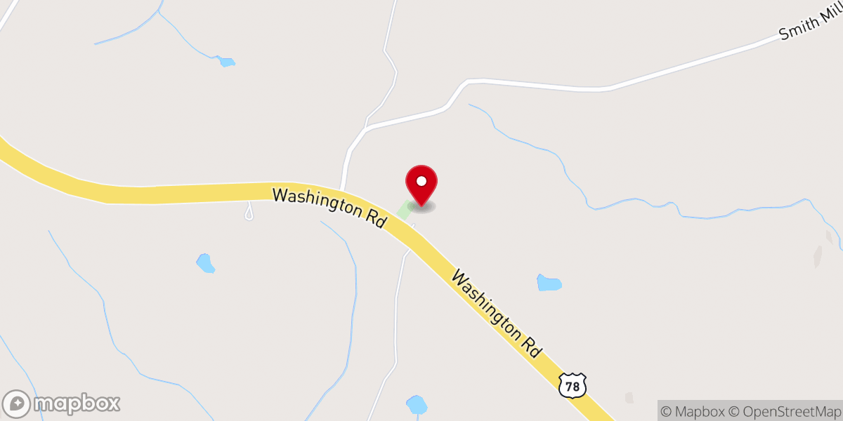 Map showing location of Brinkley Chapel Baptist Church