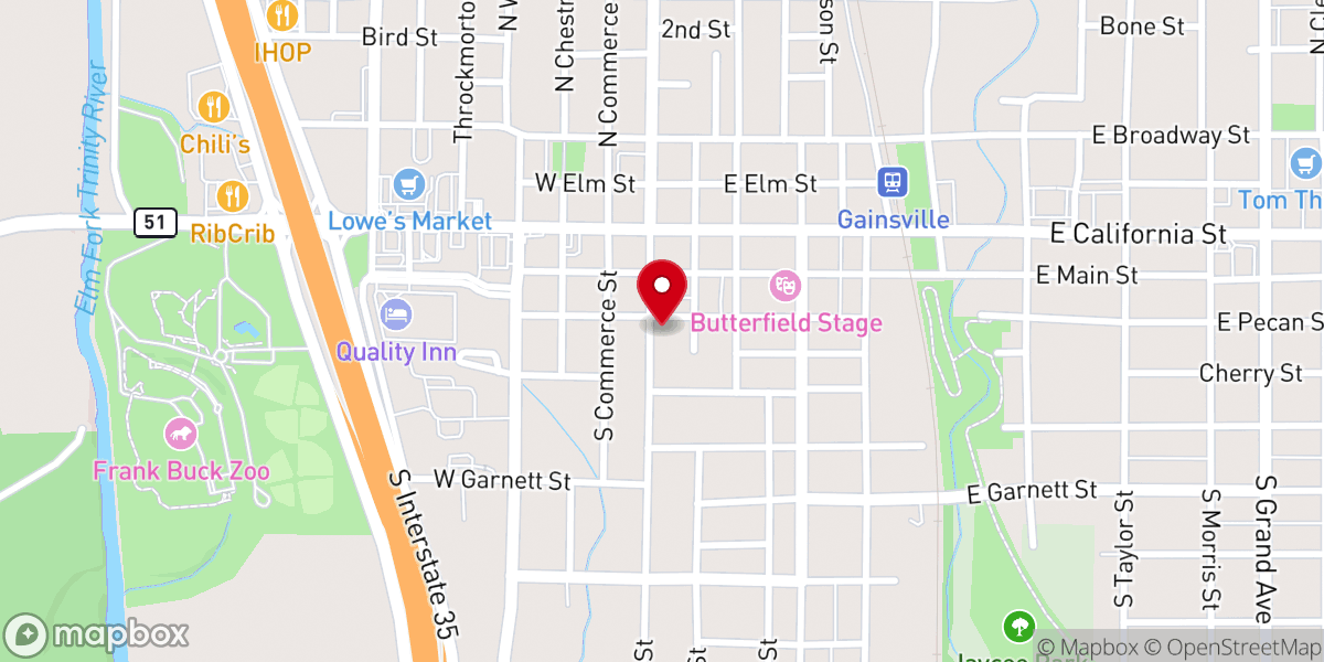 Map showing location of Living Word Family Church