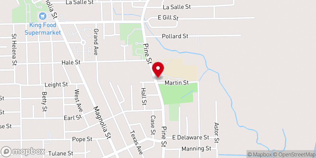 Map showing location of Johnson Memorial Missionary Baptist Church