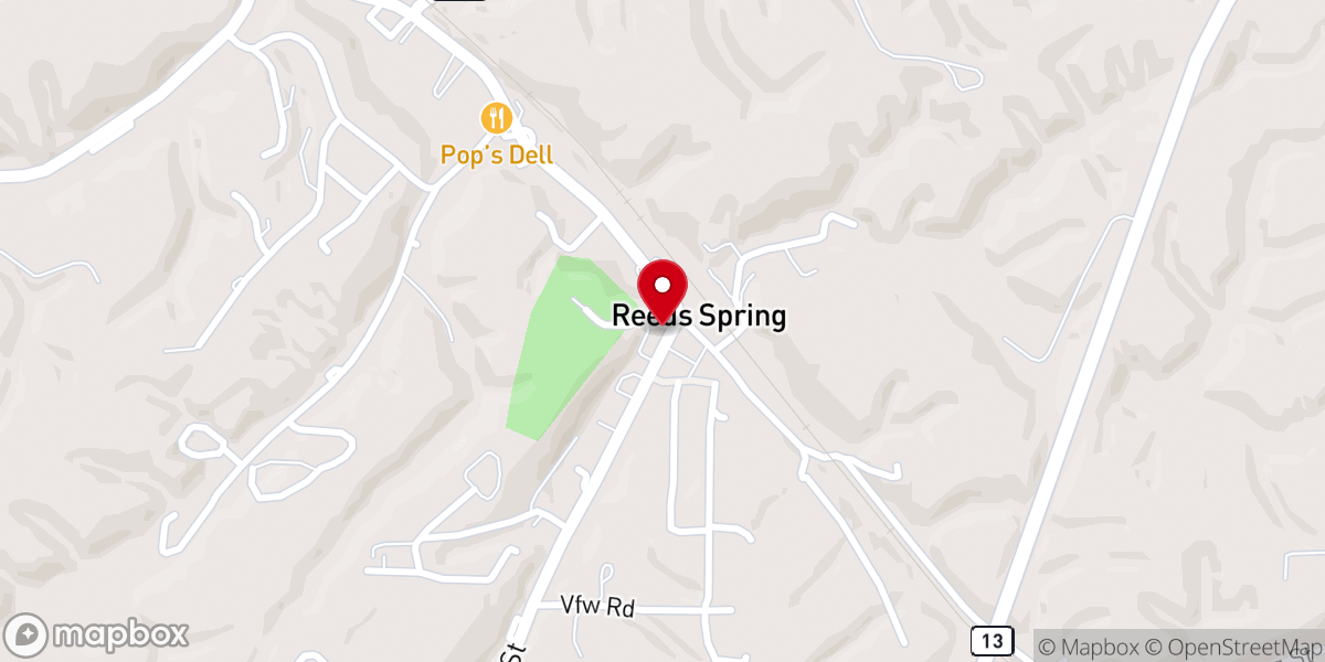 Map showing location of Mid-town Cafe